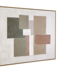 Verdant Structure Framed Canvas - Brown