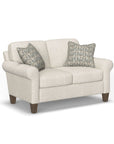 Moxy - Fabric Loveseat, Curved Sock Arms