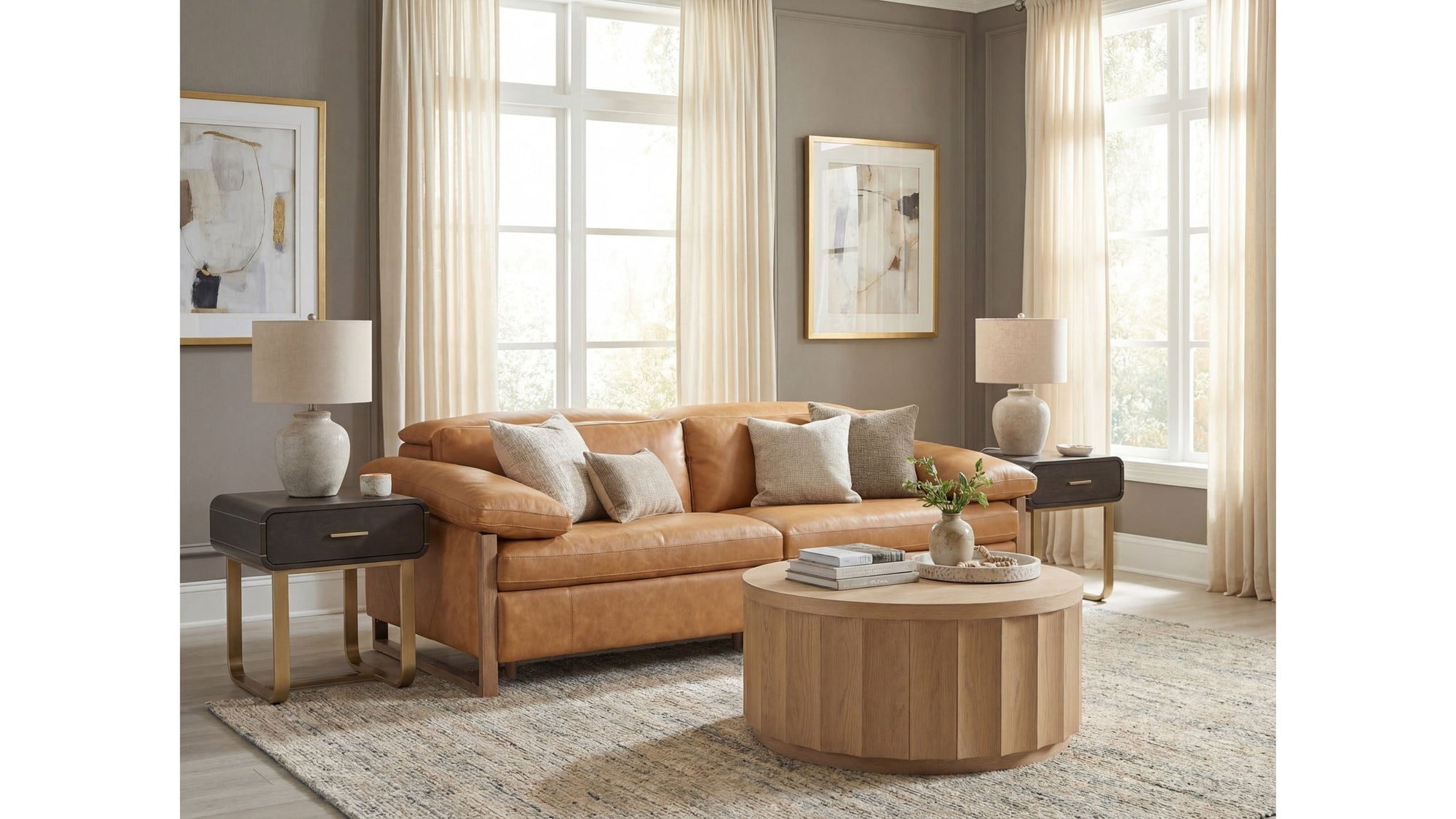 Jericho - Power Sofa With Power Headrest - Brown