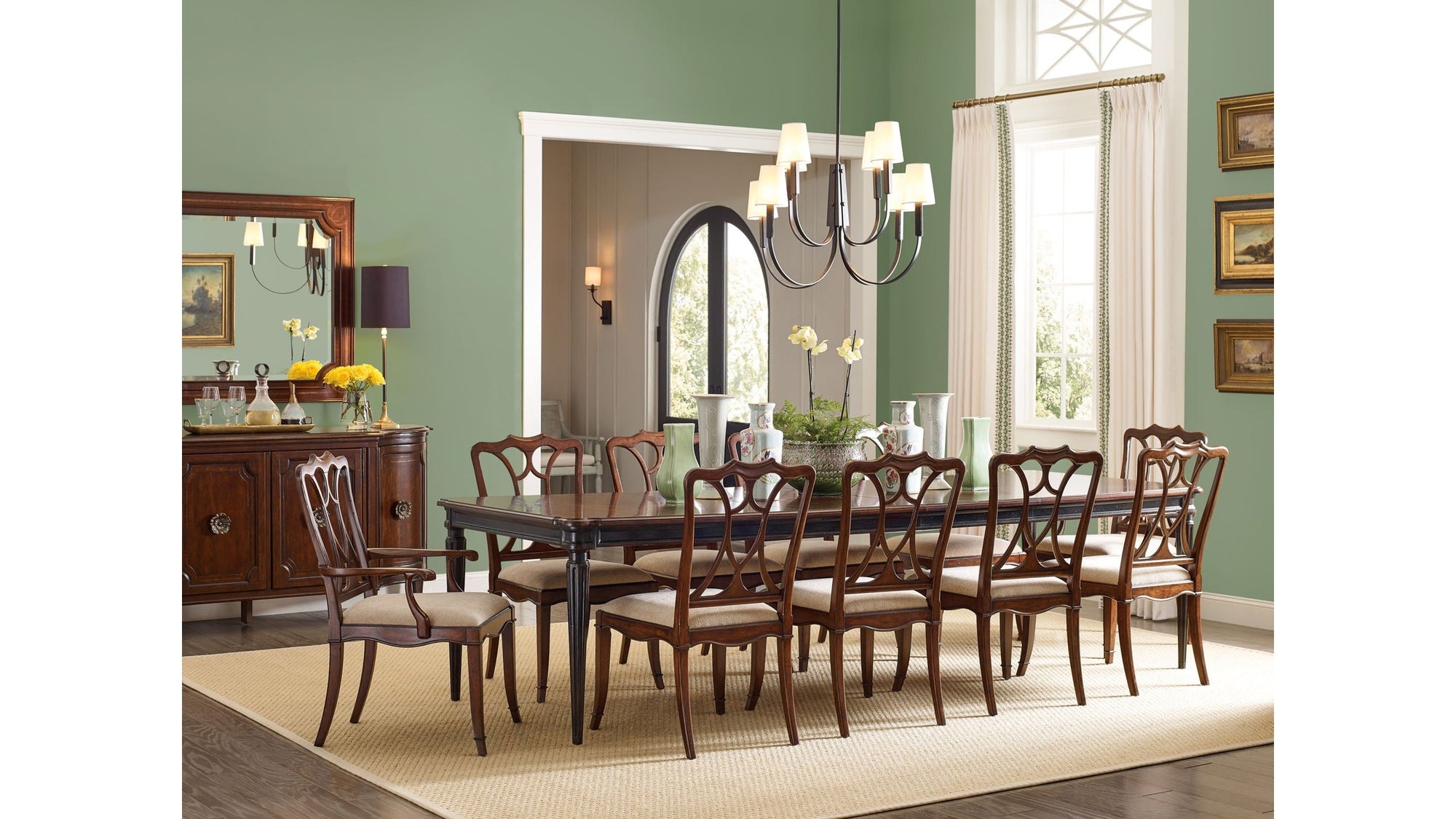 Charleston - Upholstered Seat Arm Chair Set of 2
