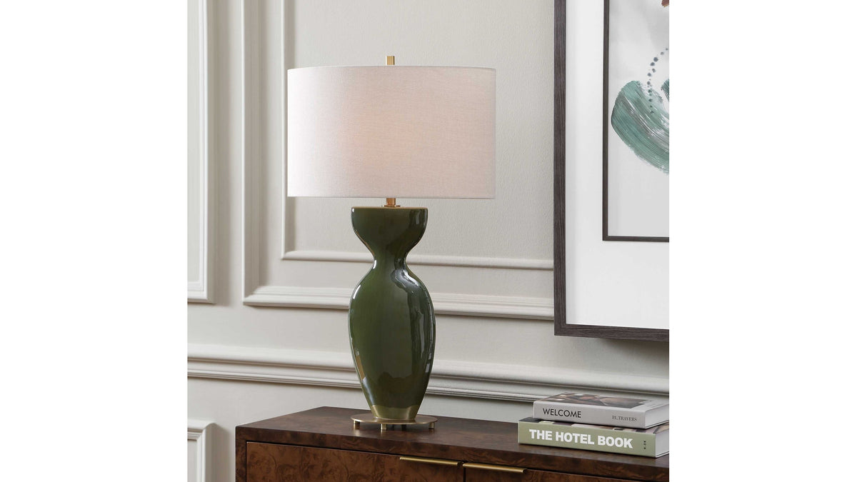 Curhan - Glaze Table Lamp - Green