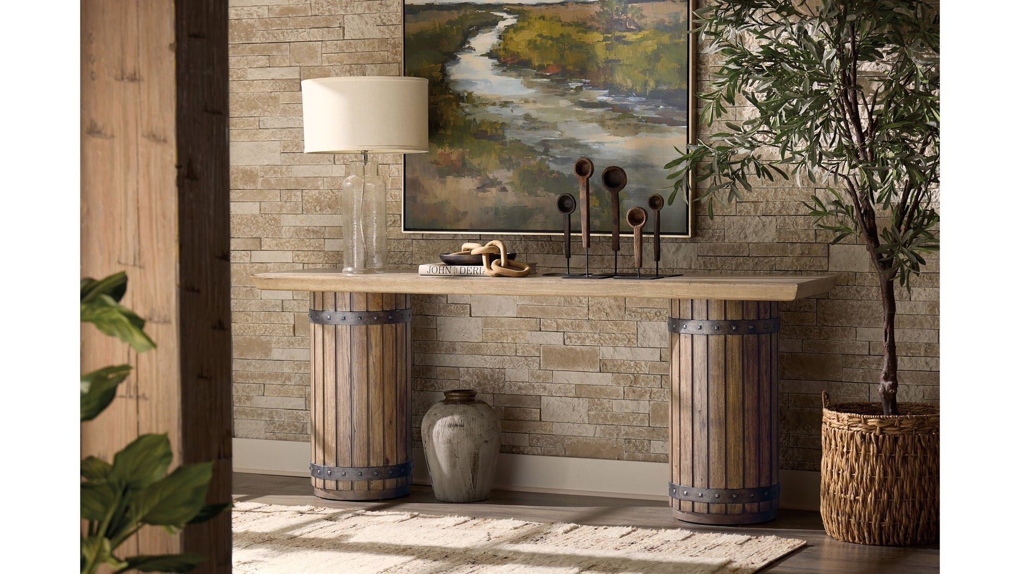 Vineyard Row - Console Table - Dark Brown