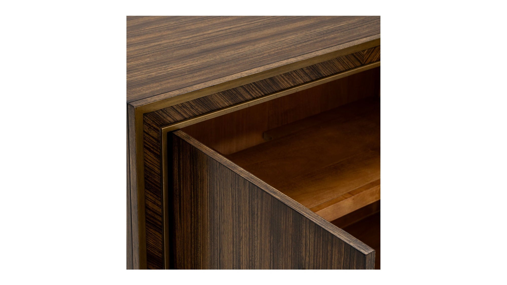 Claudia - Hall Cabinet - Rich Brown Zebrano