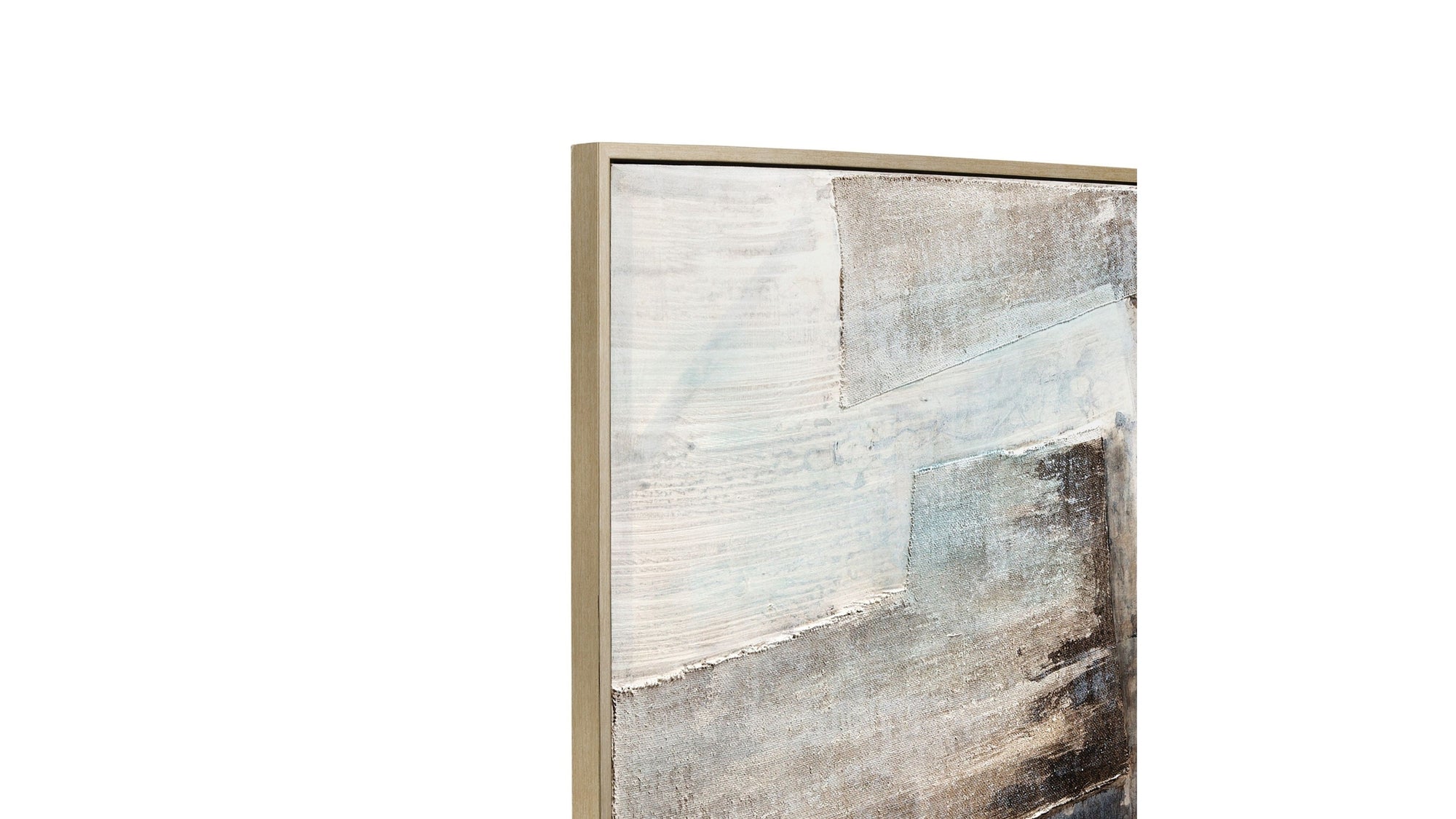 Framed Canvas Quiet Structure - Silver