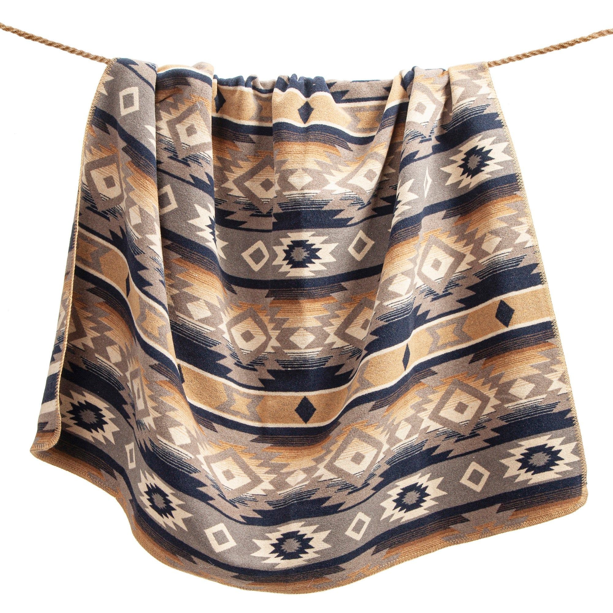Taos - Full/Queen Wool Blend Blanket - Multi Color