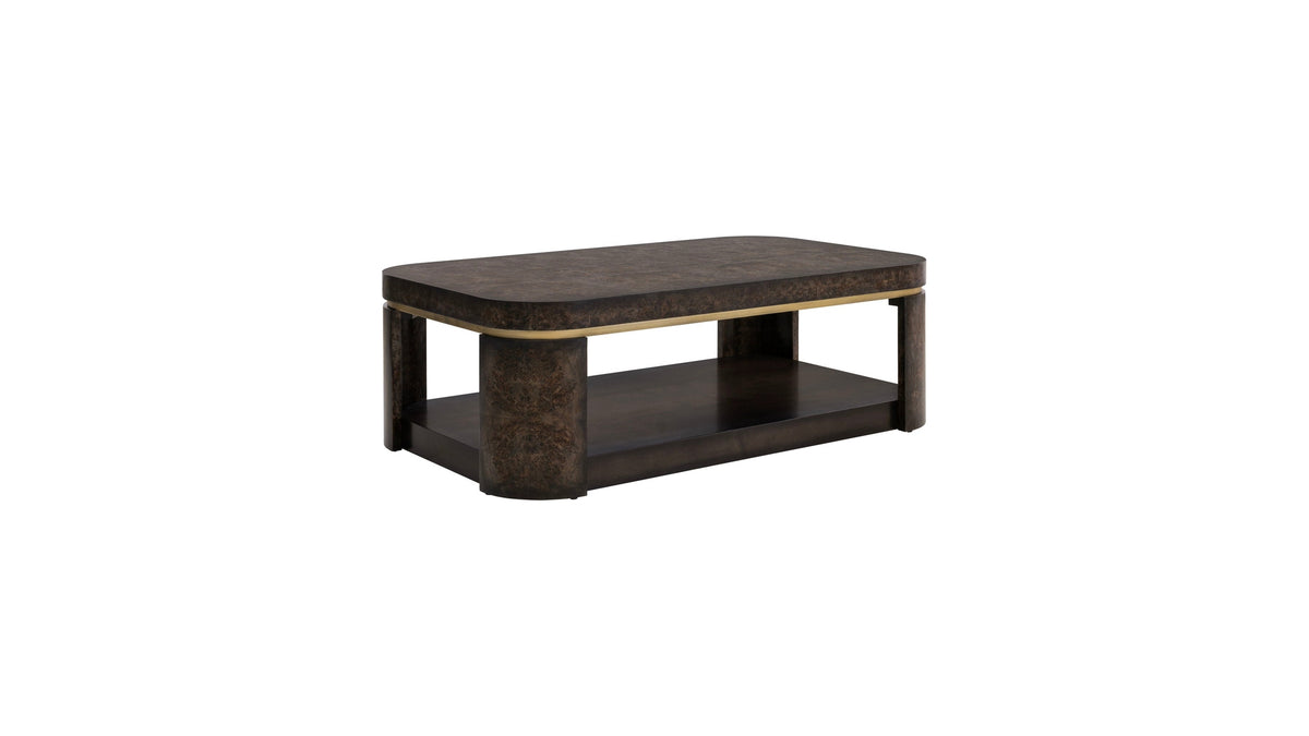 Langford - Coffee Table - Ebony Mappa Burl
