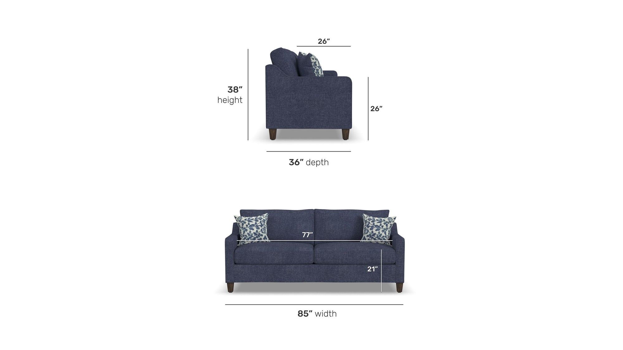 Jay - Fabric Stationary Sofa