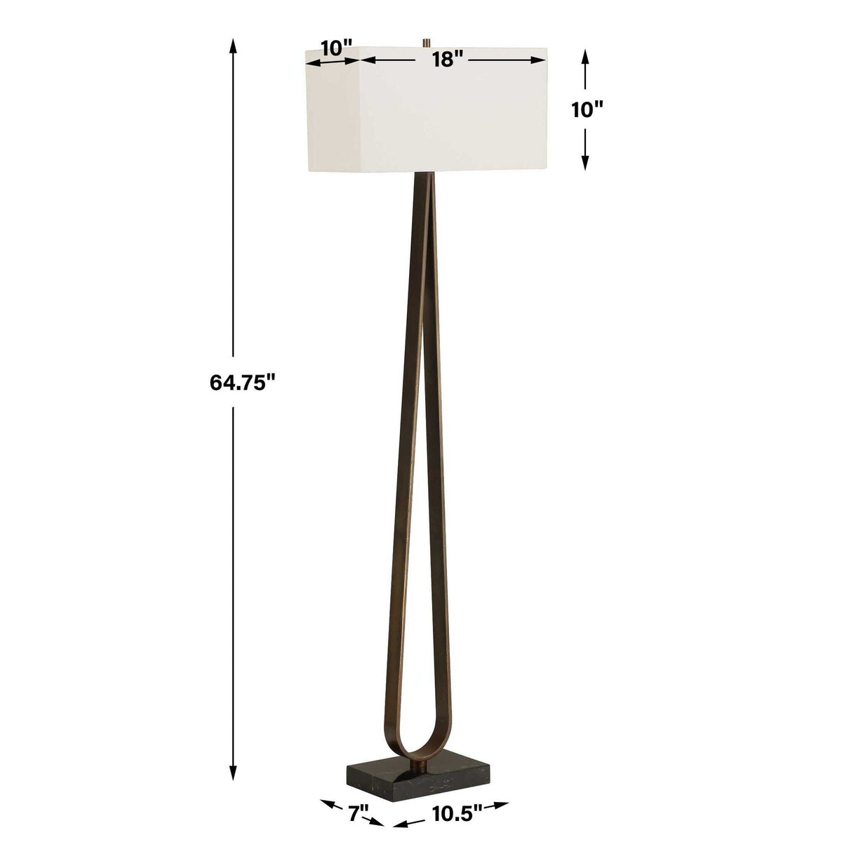 Galloway - Minimalist Floor Lamp - Bronze