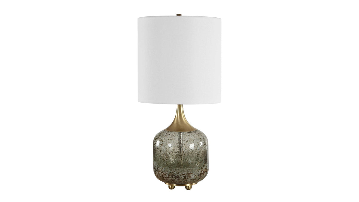 Glenn - Mottled Glass Table Lamp - Green