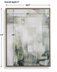 Subliminal Drift - Framed Modern Art - Black / Brown / Gray / Green / White