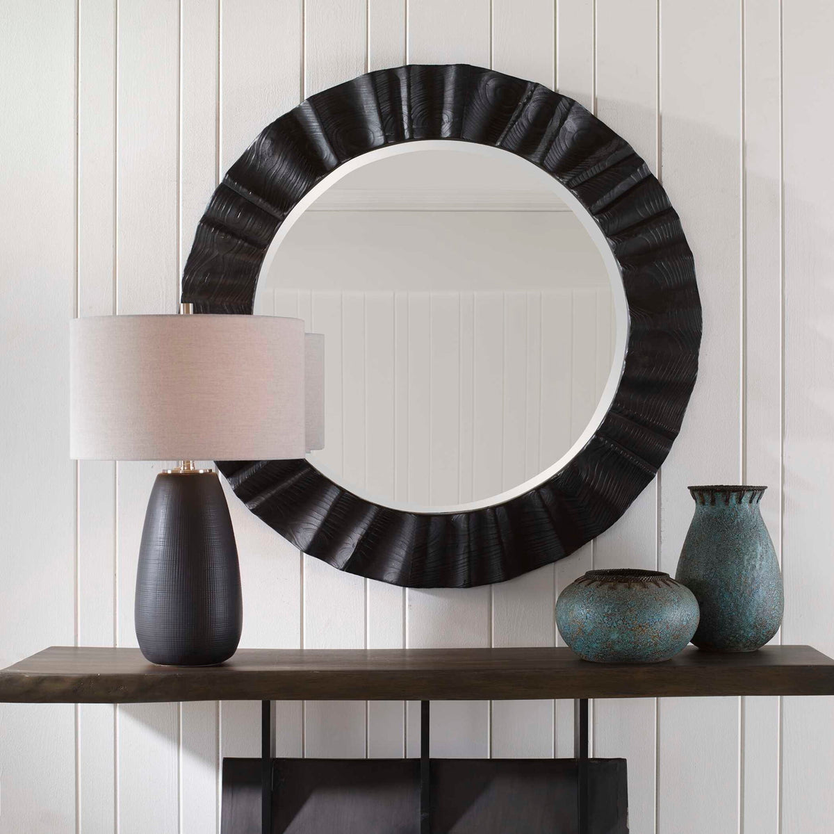 Caribou - Round Mirror - Black