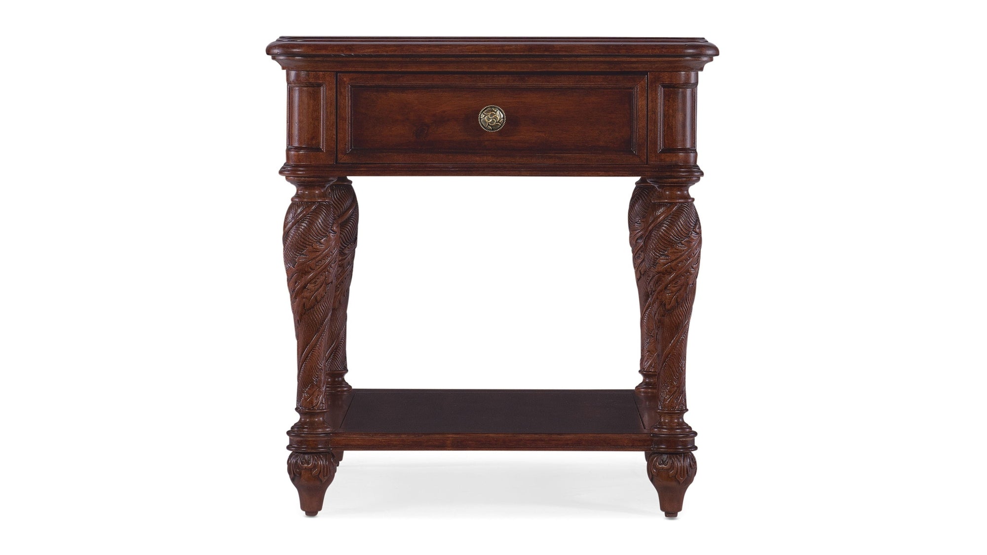 Charleston - One-Drawer End Table - Dark Brown