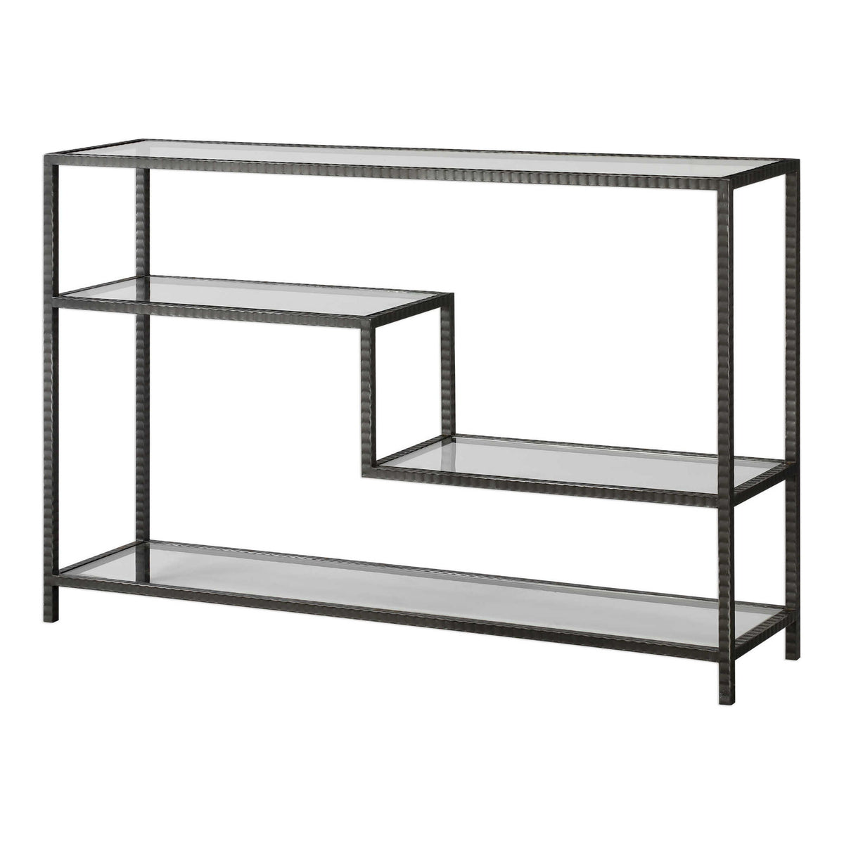Leo - Industrial Console Table - Silver