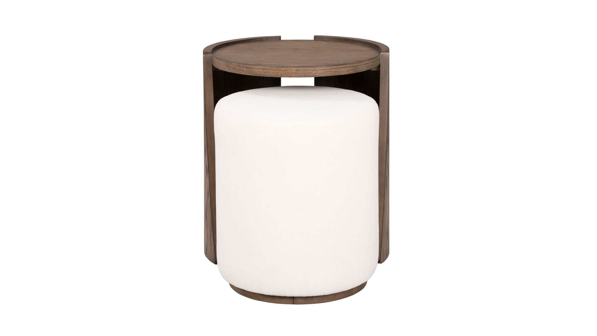 Lyra - End Table - Dark Brown / White