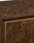 Flores - Burl Wood 2 Door Cabinet - Brass,Woodtone