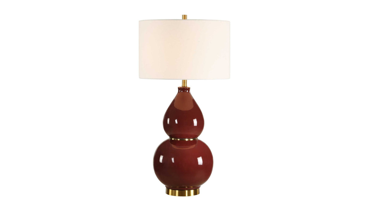 Gourd - Table Lamp - Burgundy
