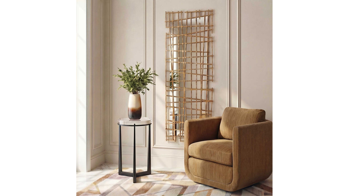 Golden Intersection - Mirrored Wall Decor - Brass