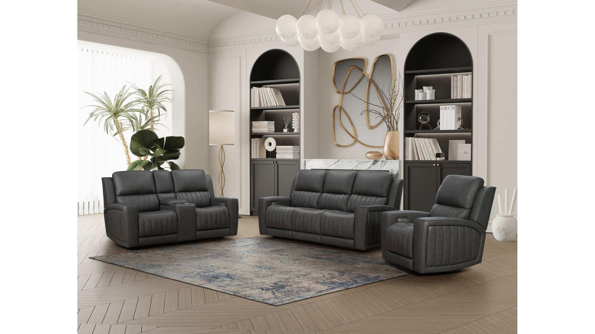 Pierce - Console Loveseat With Power Recline, Power Headrests And Power Lumber-Zero Gravity, Lumbar