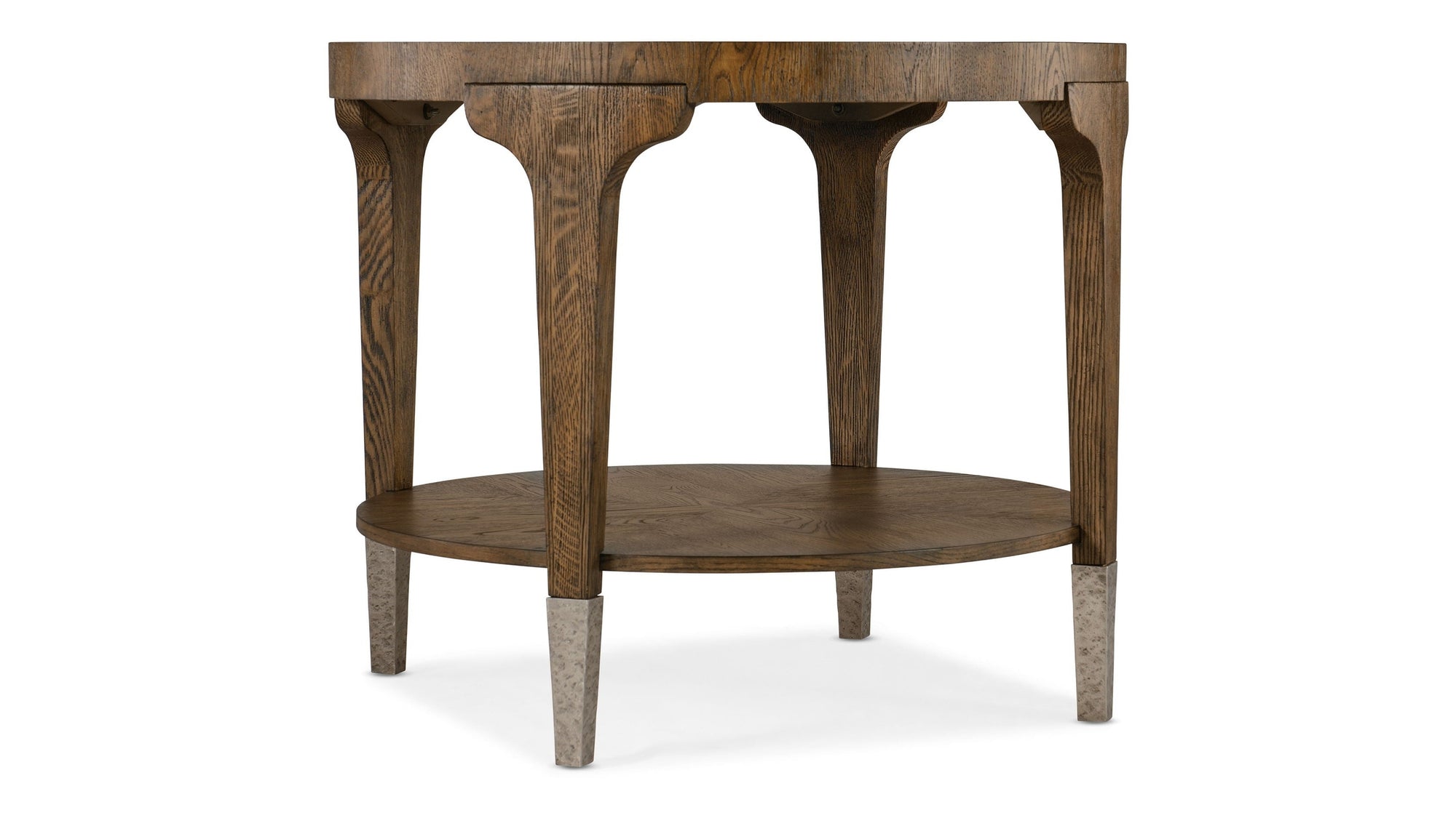 Chapman - Round Side Table - Medium Brown