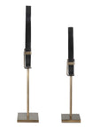 Black - Flame Sculptures (Set of 2)