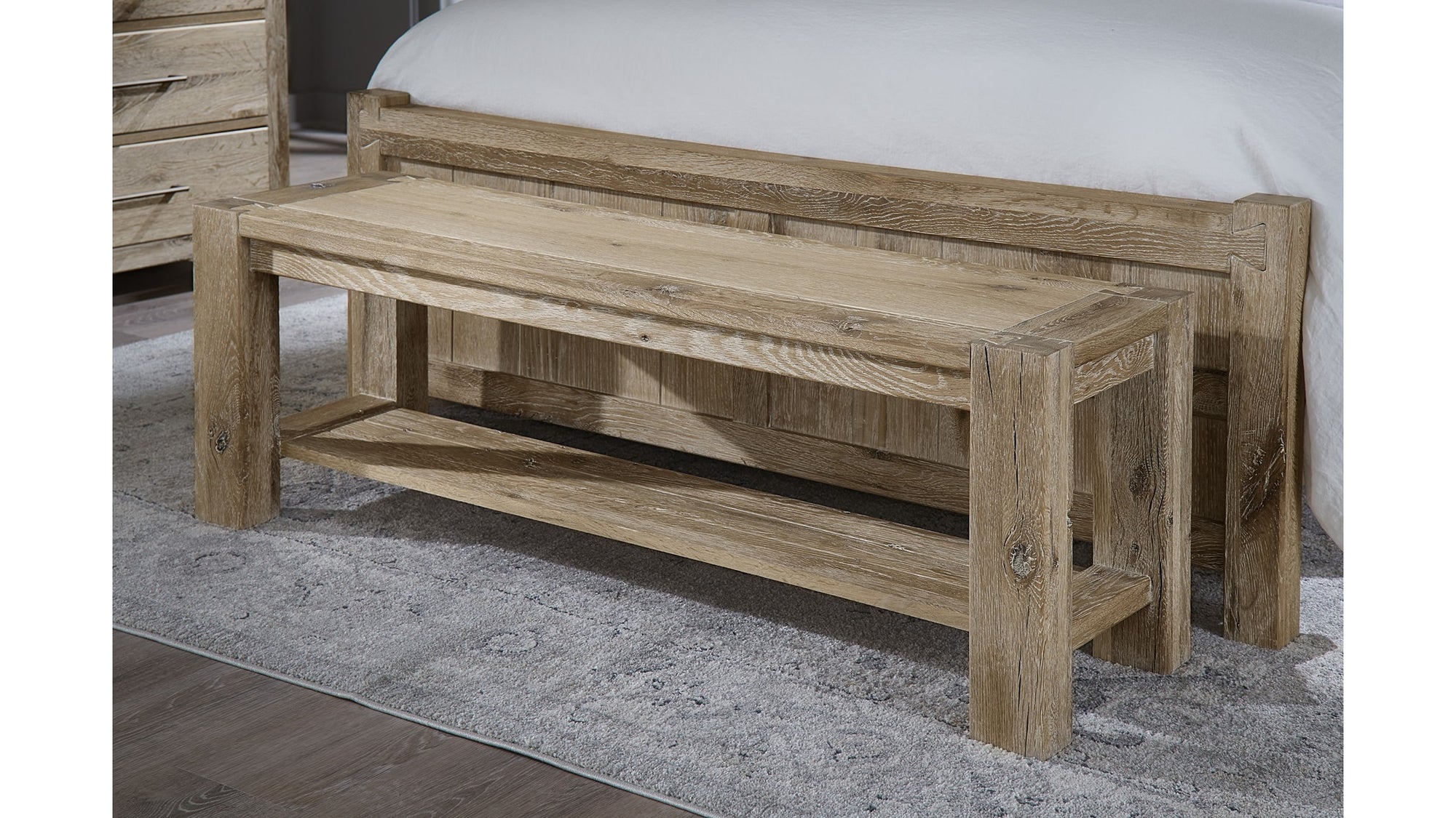 Dovetail - Bench - Sun Bleached White