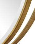 Rhodes - Gold Round Mirror