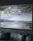 Dawn To Dusk - Hand Painted Art - Blue