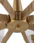 Lautoka - Rattan 8 Light Chandelier - Light Brown