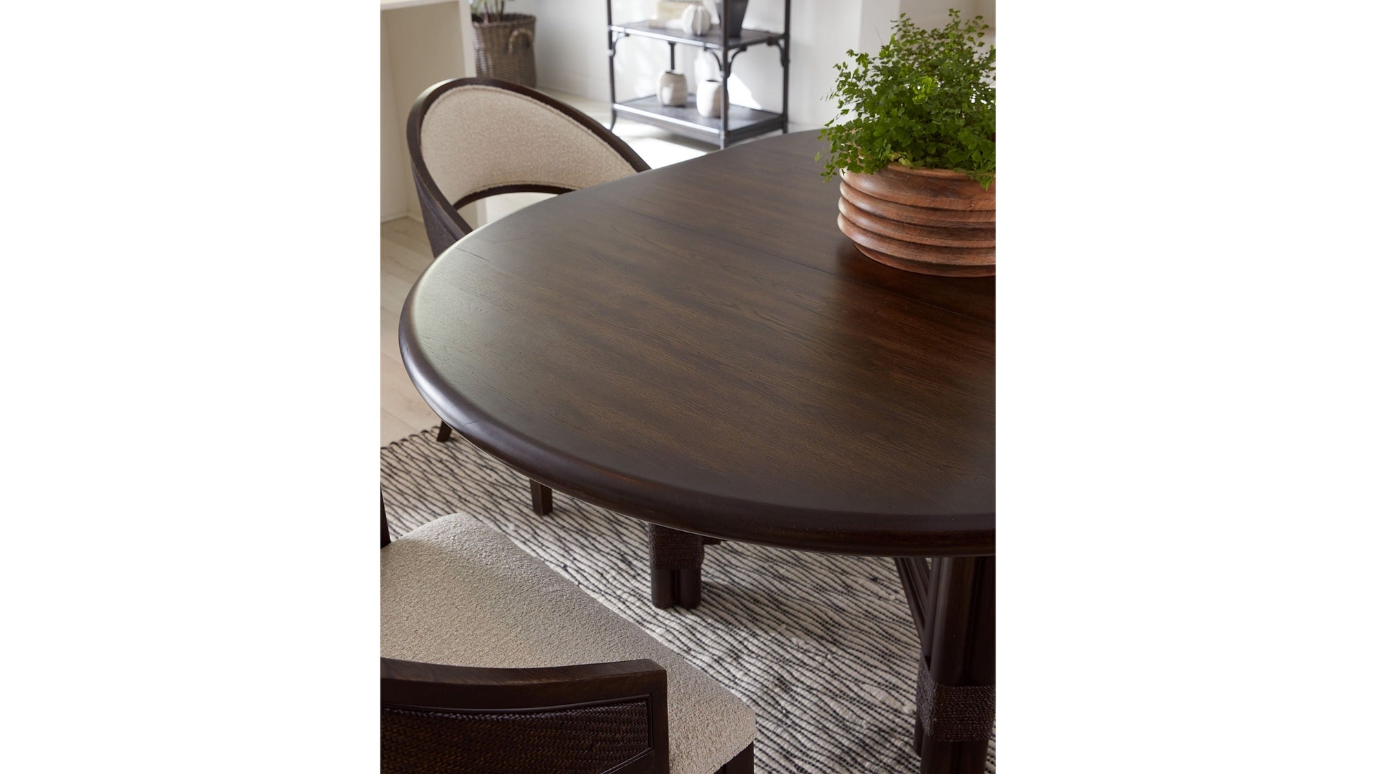 Retreat - Pole Rattan Round Dining Table With 1-20in Leaf