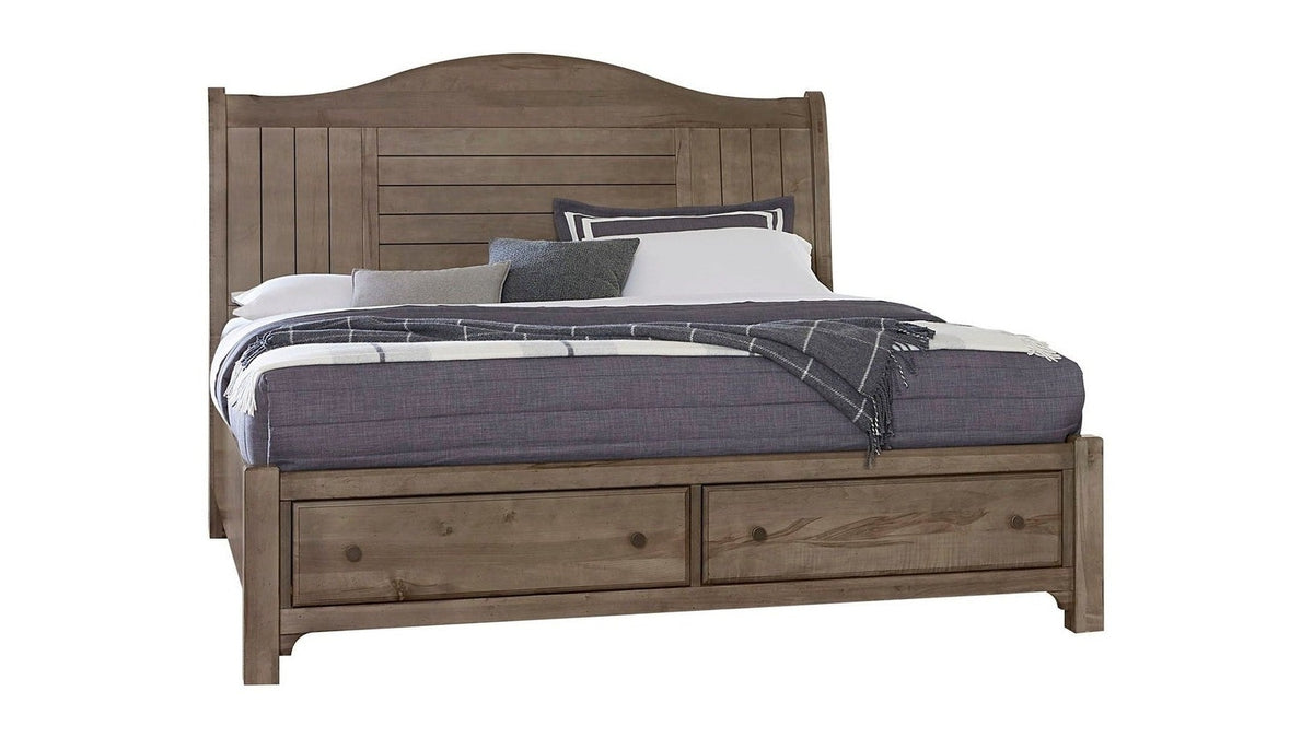 Cool Farmhouse - Sleigh Footboard Storage Bed