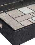 Modern - Mosaic Antique Mirrored Tray - Black