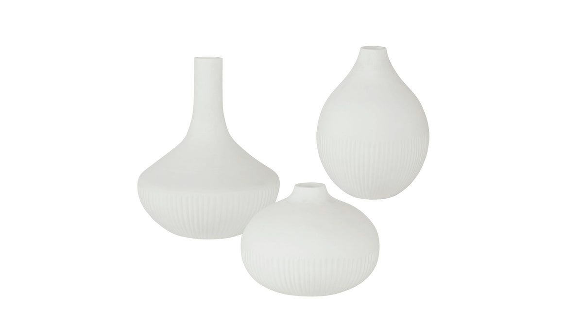 Apothecary - Satin White Vases (Set of 3)