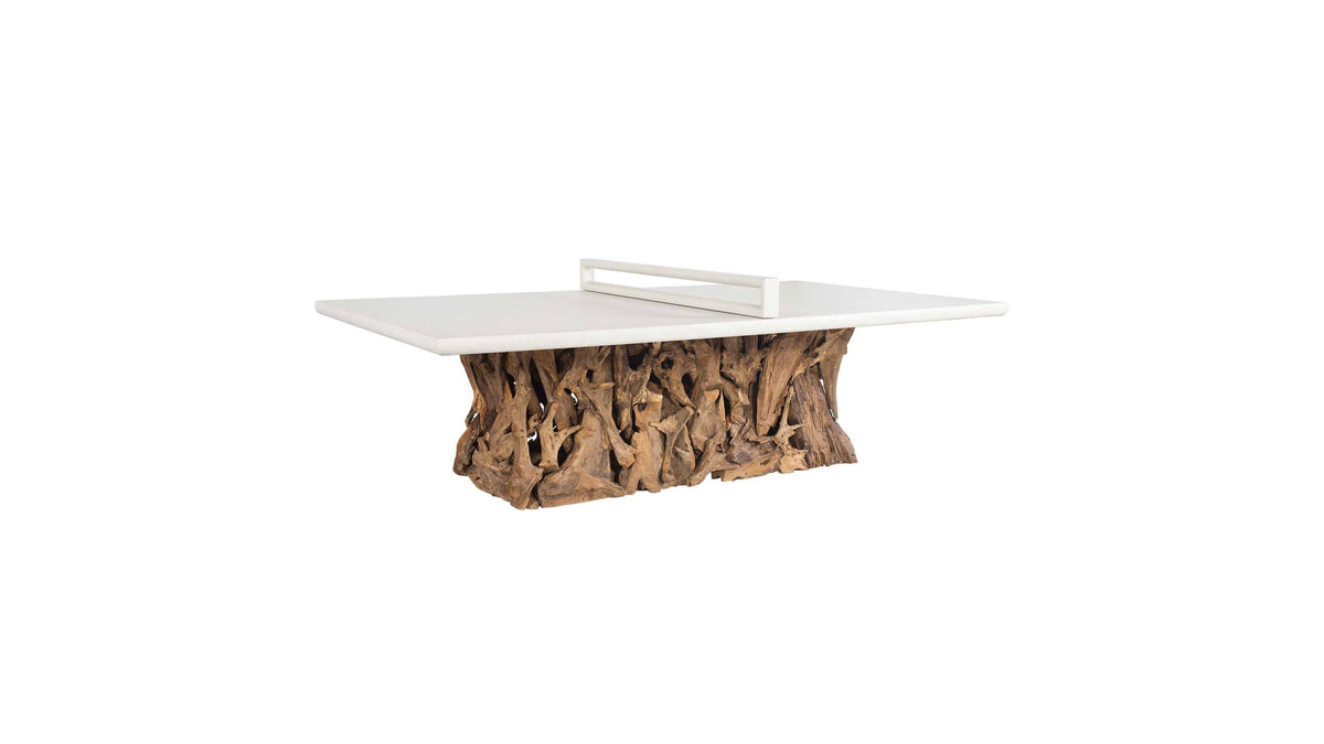 Stonewood - Indoor-Outdoor Ping-Pong Dining Table - White / Woodtone
