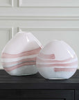 Blush - Swirl Glass Vases (Set of 2)