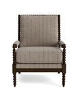 Pippa Accent Chair with Spool-Styled Wood Frame
