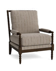 Pippa Accent Chair with Spool-Styled Wood Frame