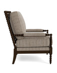 Pippa Accent Chair with Spool-Styled Wood Frame
