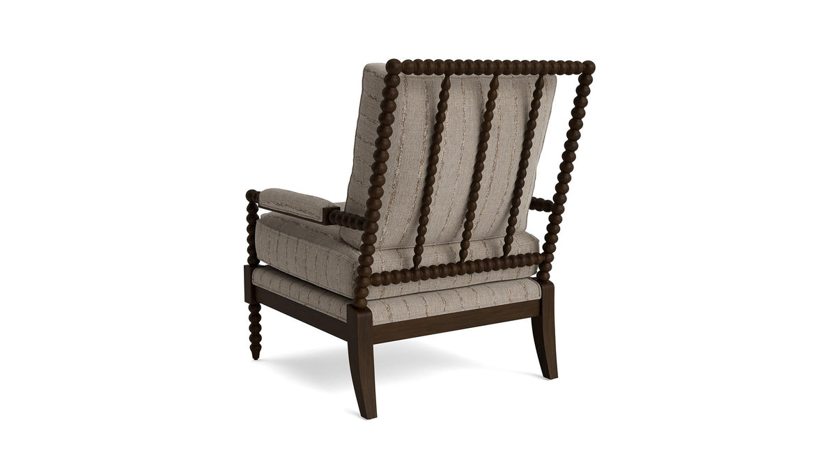 Pippa Accent Chair with Spool-Styled Wood Frame