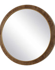 Cleveland - Round Burl Wood Mirror - Woodtone