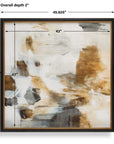 Ancient Story - Framed Abstract Print - Black / Blue / Brass / Gold / Gray / Orange / White / Yellow