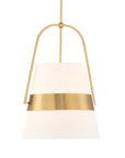 Harness - 1 Light Shade Pendant - White / Gold