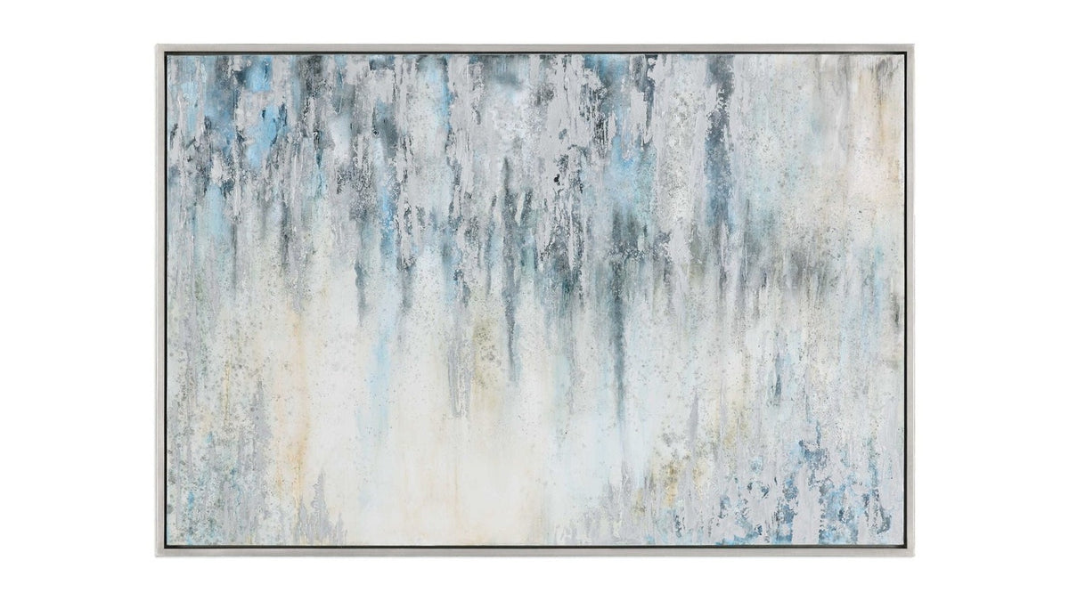 Overcast - Abstract Art - Blue
