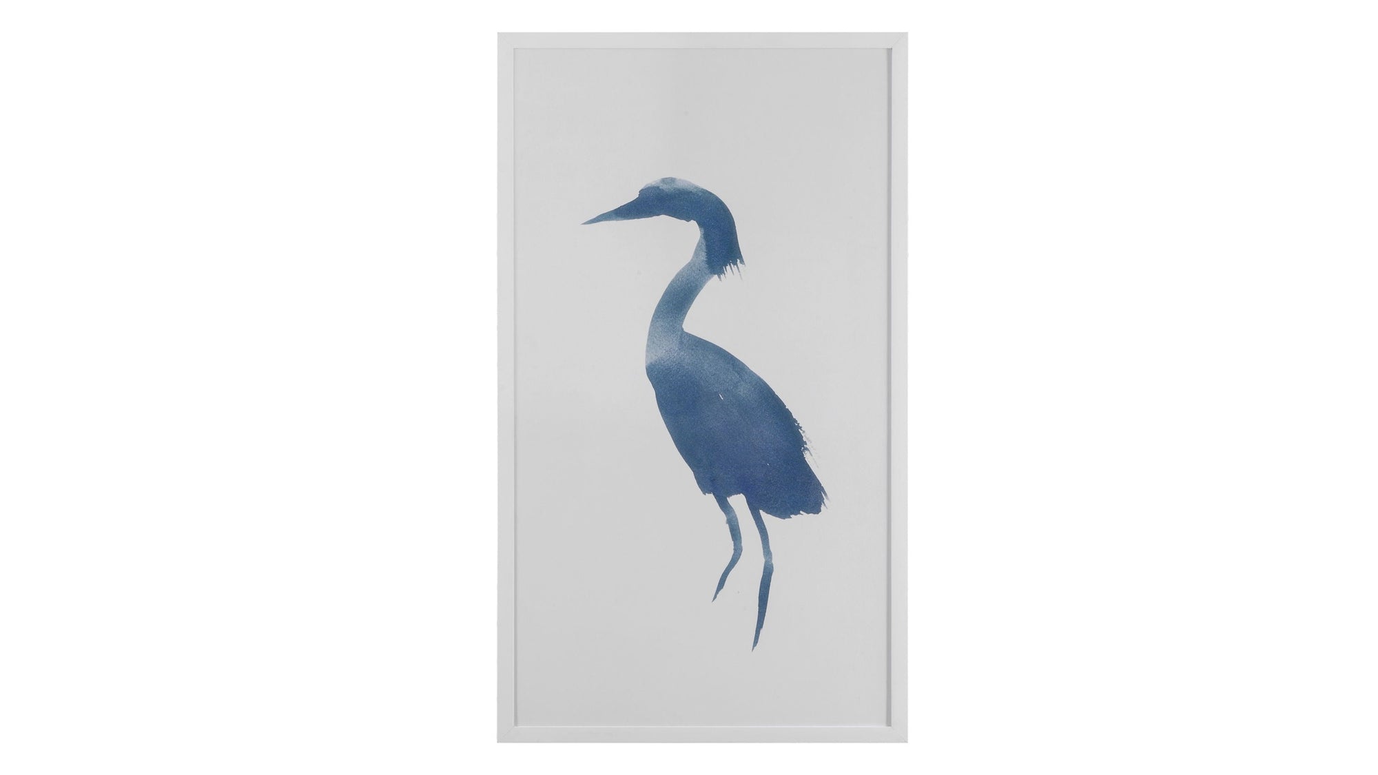 Heron In Blue II Framed Art - Blue