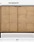 Lorenzo - Geometric 2 Door Cabinet - Light Brown