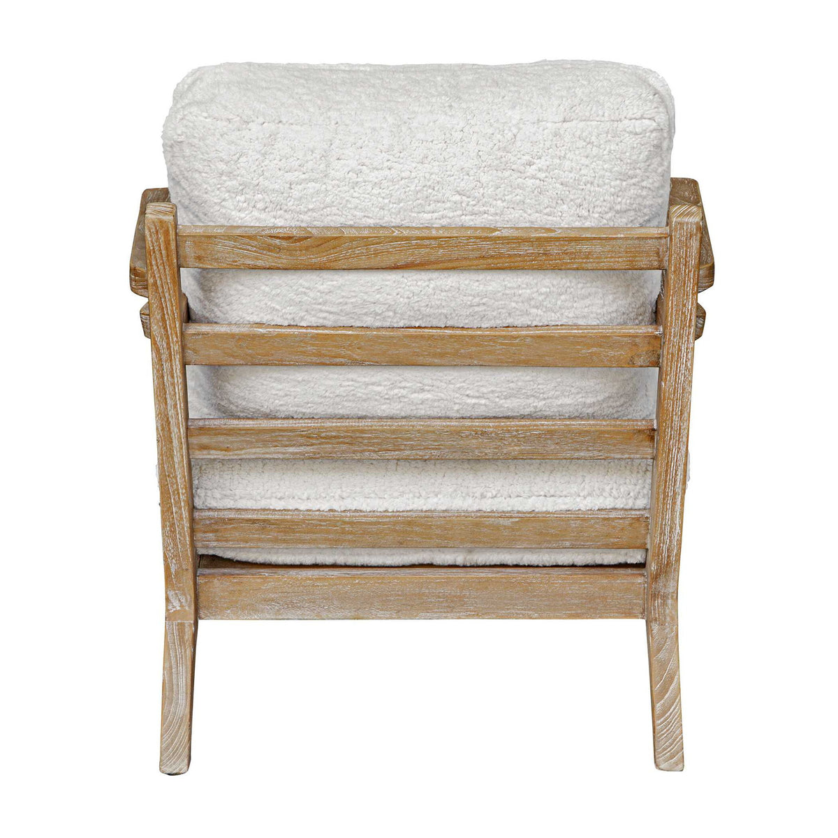 Laid - Back Sheepskin Accent Chair - White