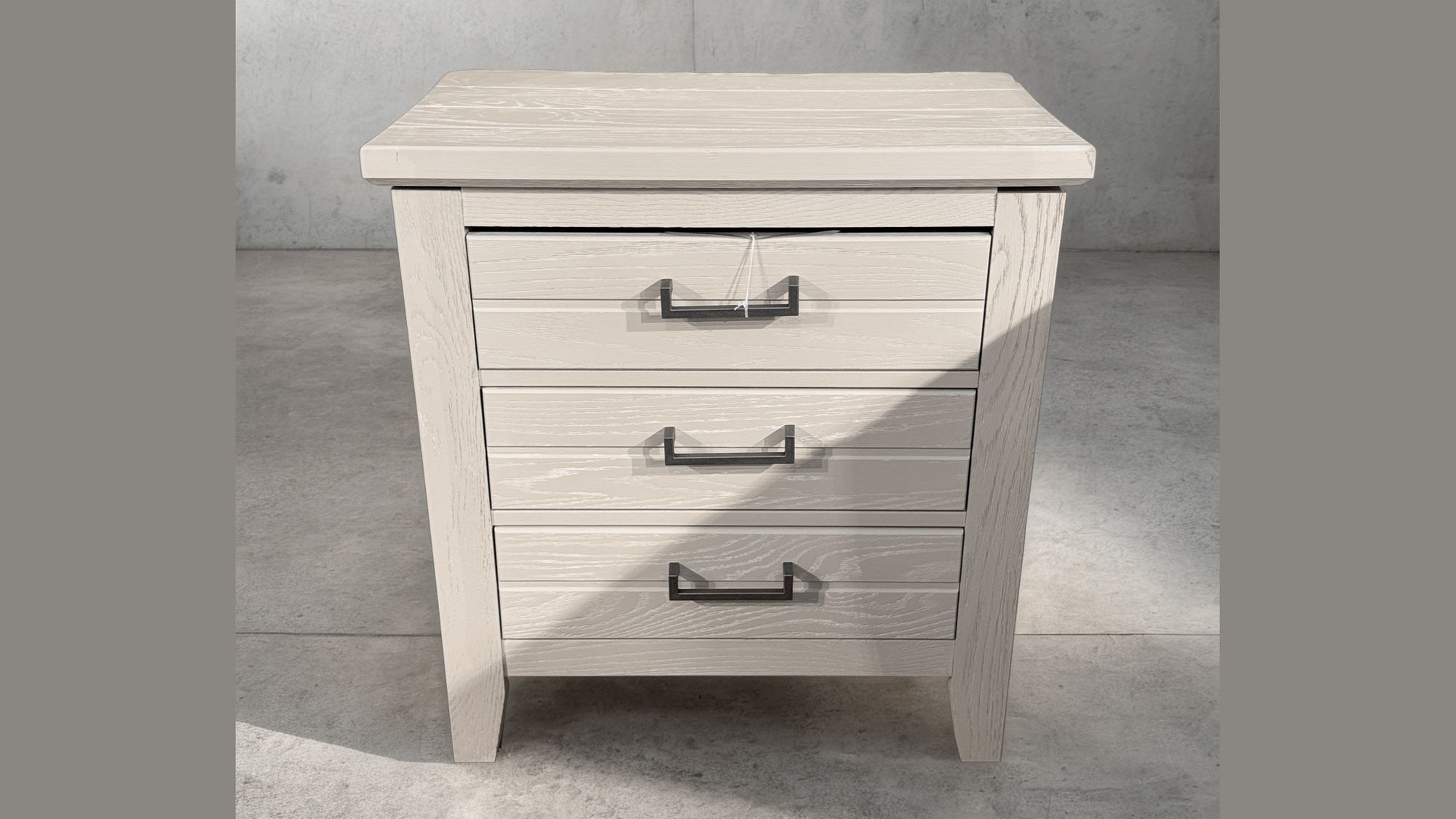 Final Closeout: Wirebrushed White Nightstand