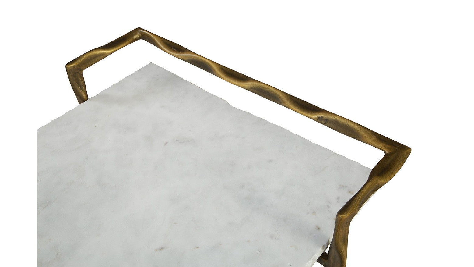 Vivian - Bar Cart - White / Gold