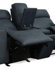 Riverton - Power Gliding Console Loveseat With Power Headrest And Lumbar - Black