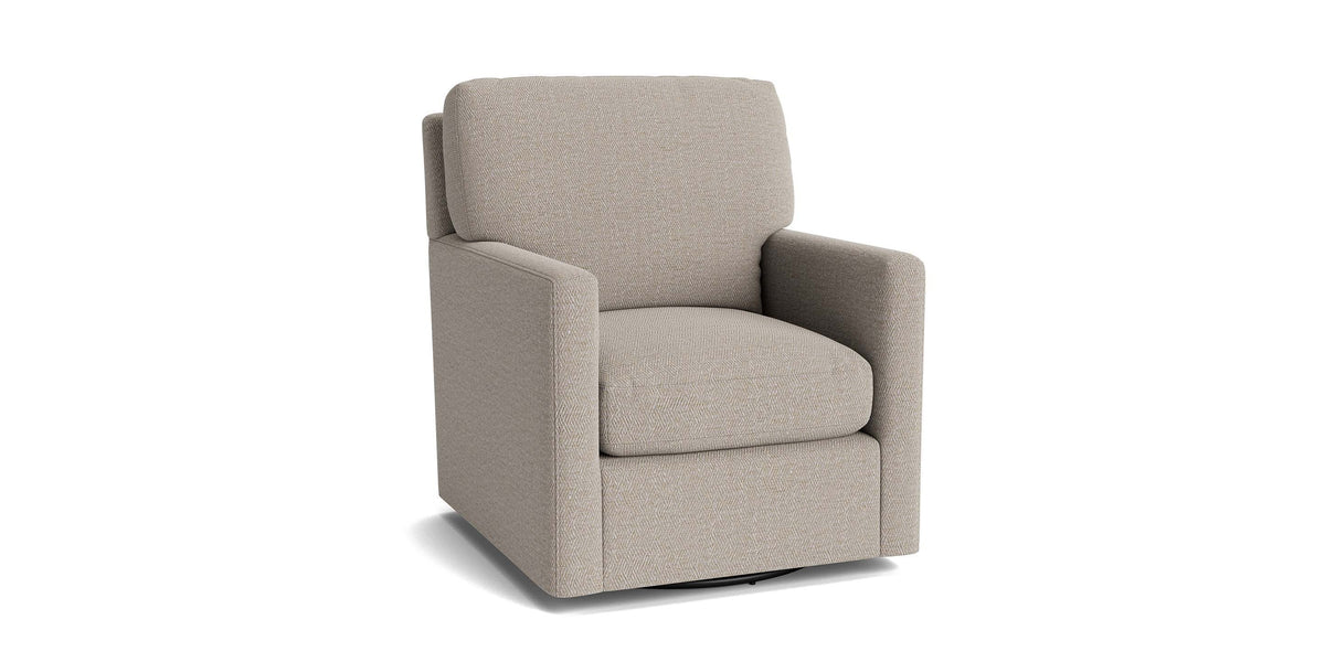 Trent Thin Track Arm Accent Chair, Stationary or Swivel Glider