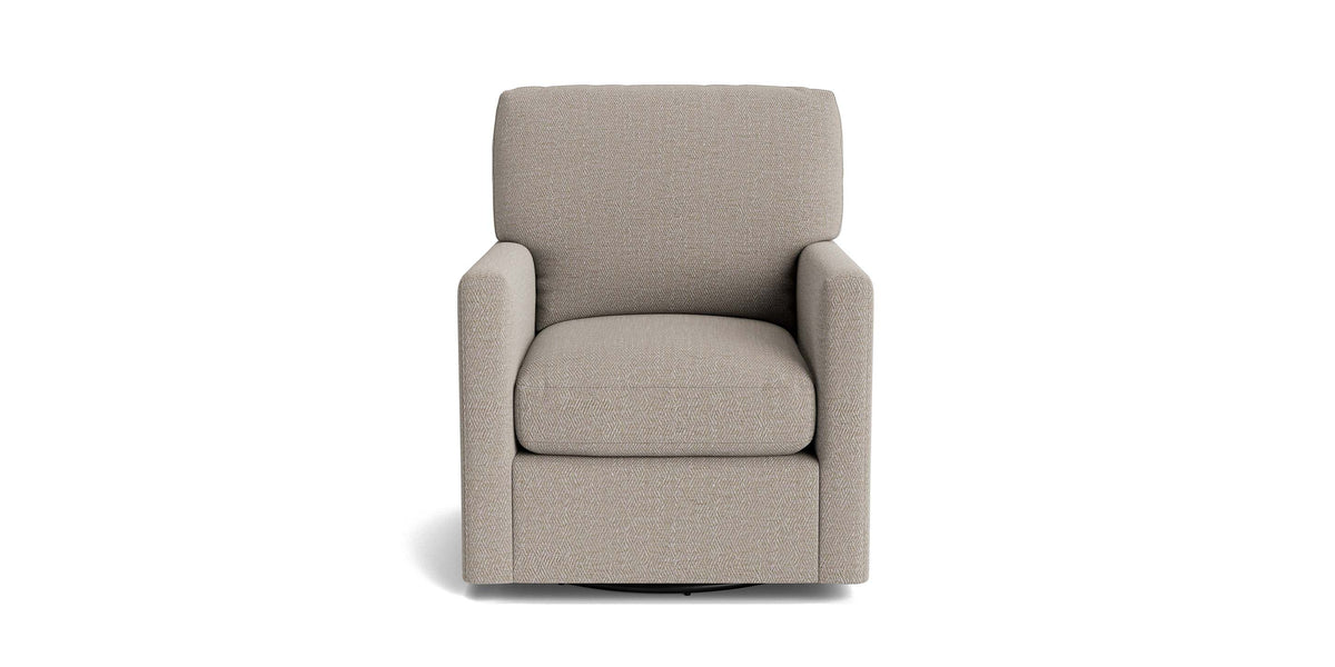 Trent Thin Track Arm Accent Chair, Stationary or Swivel Glider